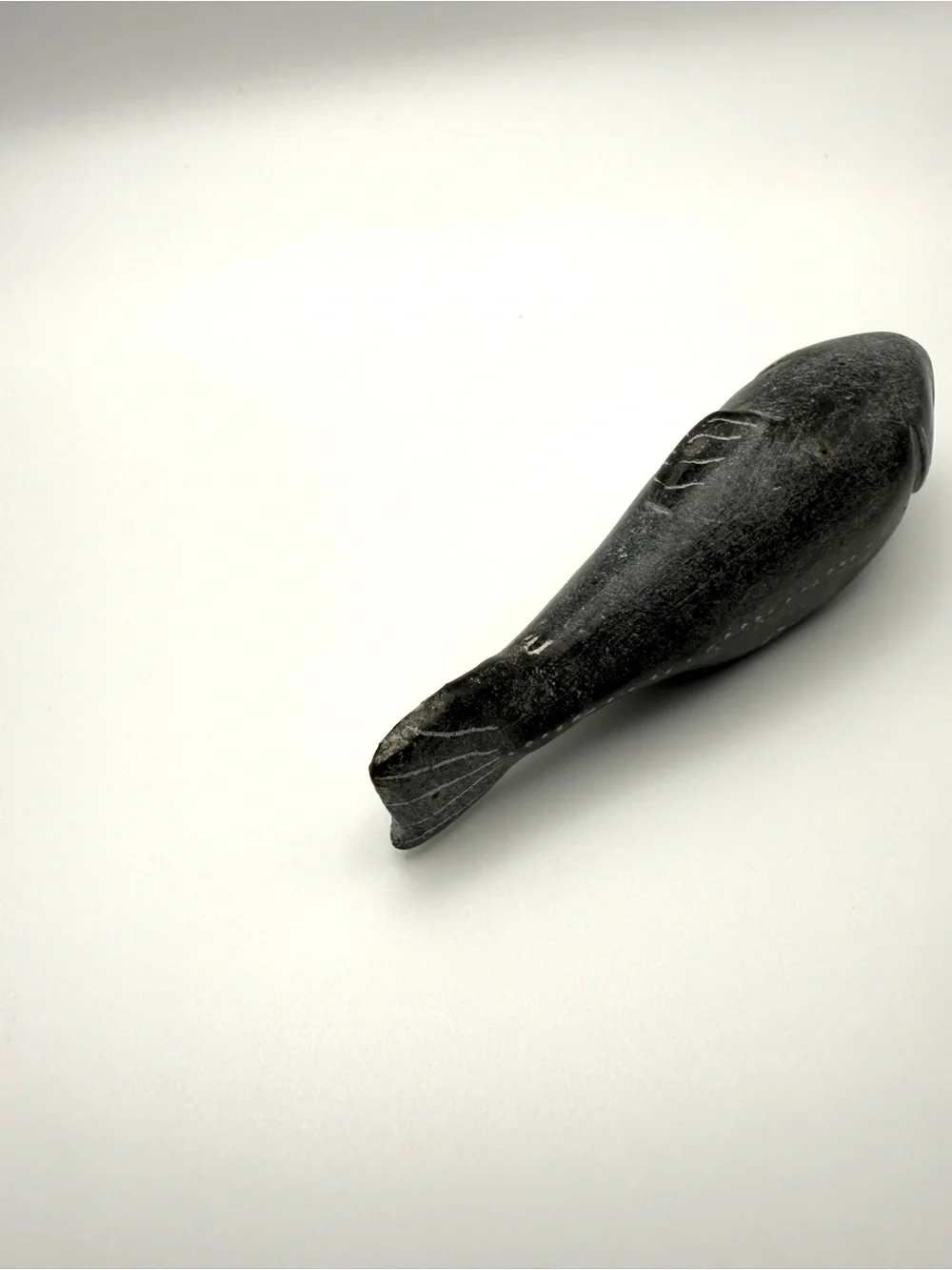 Inuit Eskimo Carved Soapstone Fish Art Figure